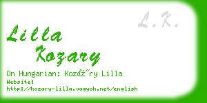lilla kozary business card